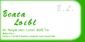 beata loibl business card